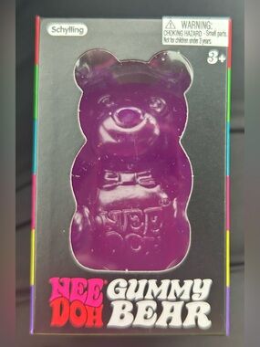 Nee Doh Gummy Bear Stress Toy - Purple NEW